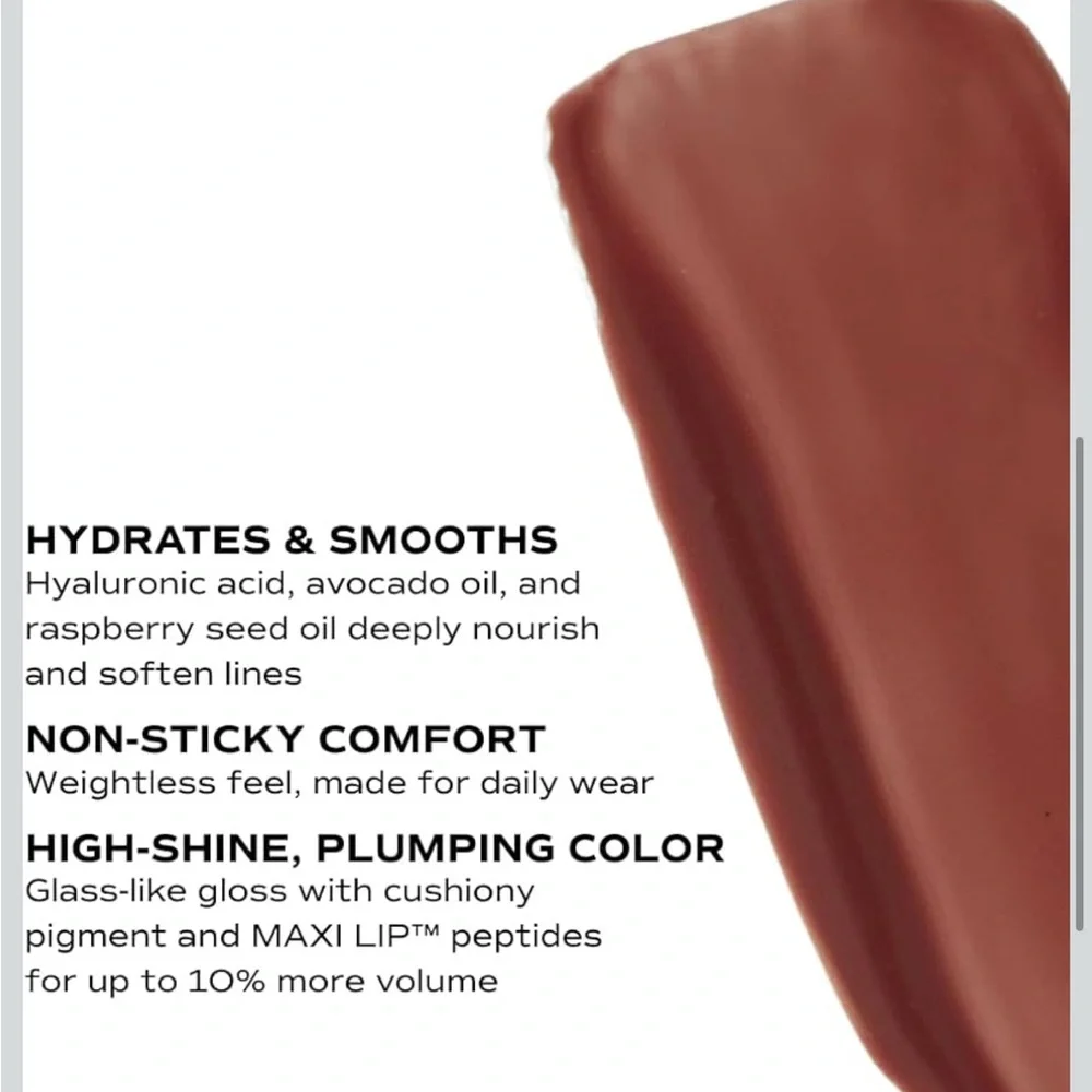 NIB Sonela Your Best Self Peptide Plumping Lip Gloss - Brick - Bold Moves